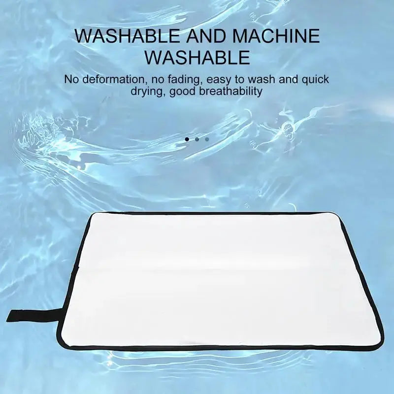 Tapis à Langer Nomade Imperméable – Lavable en Machine • Pliage Compact & Poche Rangement grandiravecbebe