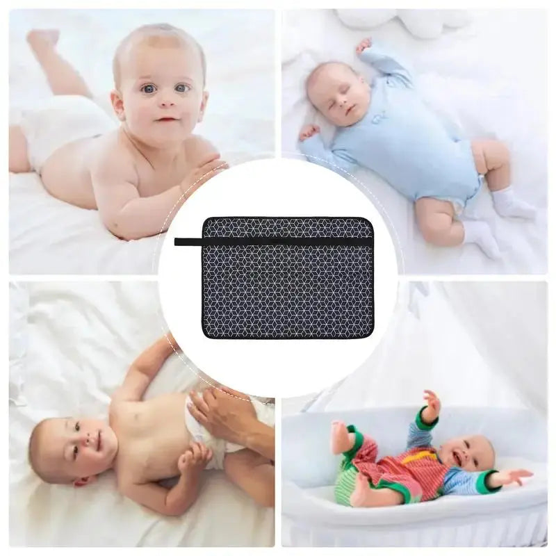 Tapis à Langer Nomade Imperméable – Lavable en Machine • Pliage Compact & Poche Rangement grandiravecbebe